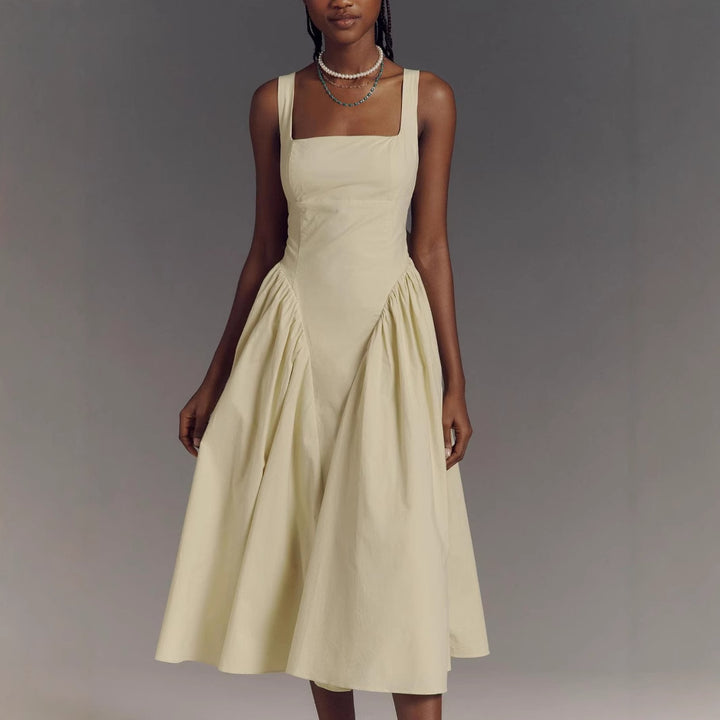Damen Midi-Kleid mit weitem Rock Drune