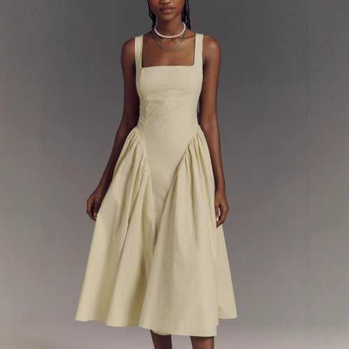 Damen Midi-Kleid mit weitem Rock Drune
