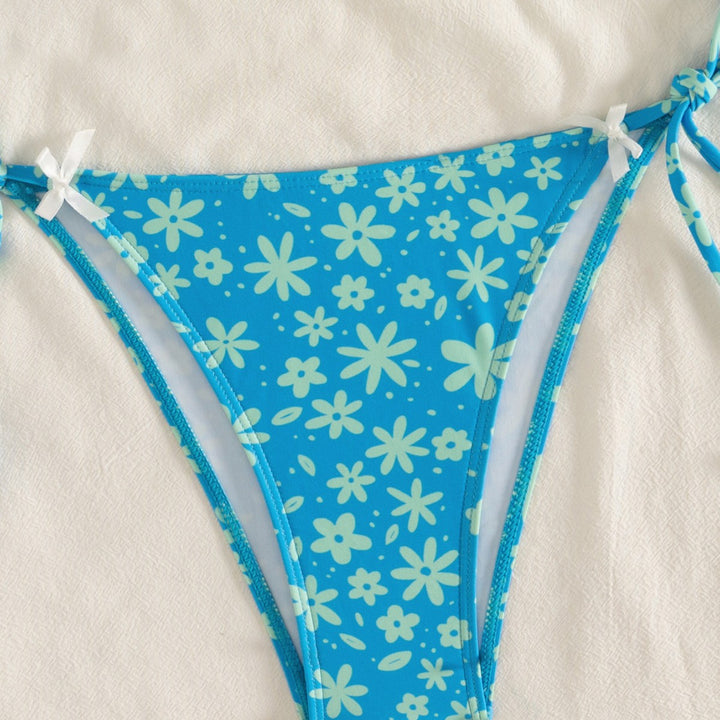 Damen Bandeau-Bikini mit floralen Akzenten Drune
