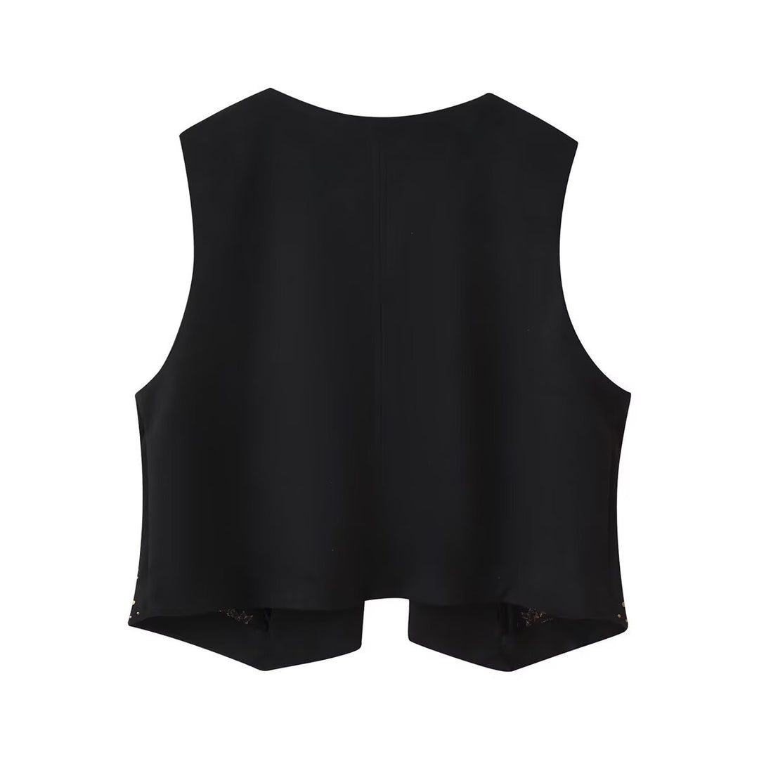 Damen Elegante und kunstvoll gestickte Weste Drune