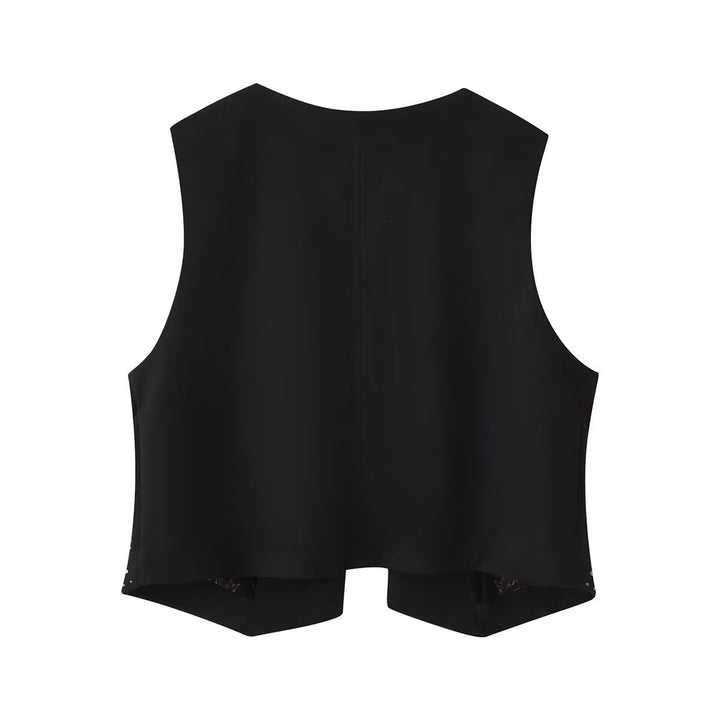 Damen Elegante und kunstvoll gestickte Weste Drune