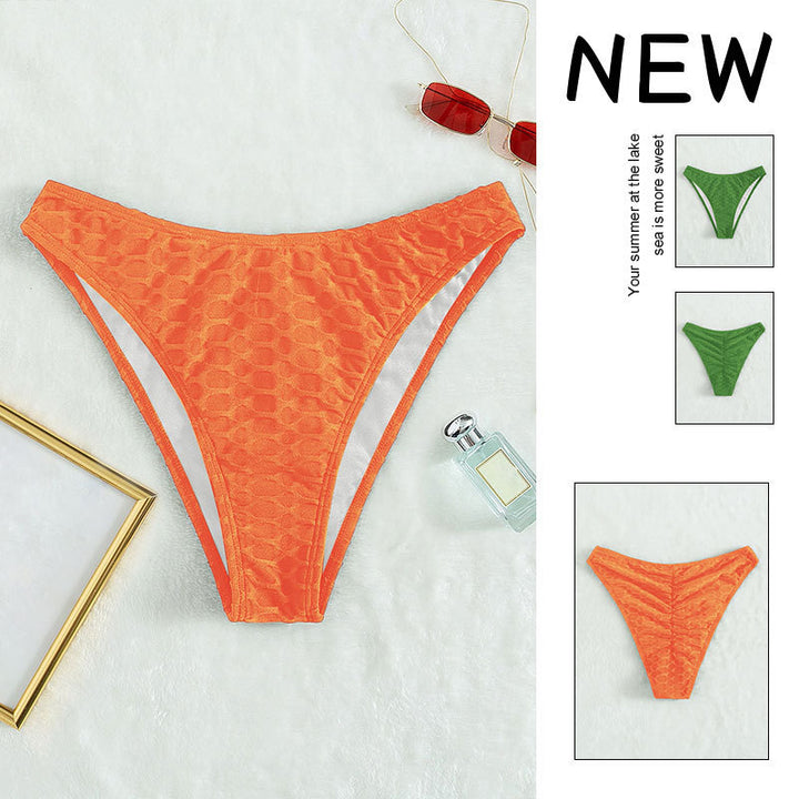 Damen Hochgeschnittene Bikinihose mit raffinierten Rüschendetails Drune