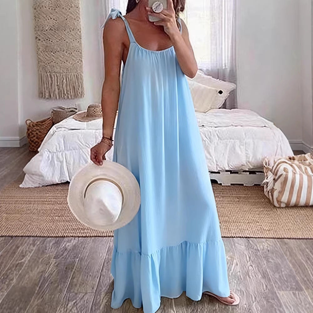 Damen Maxikleid mit trägerlosem Design Drune