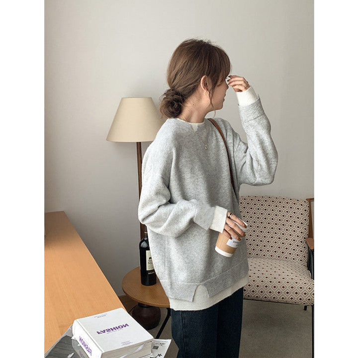 Drune | Grey and white oversized sweater