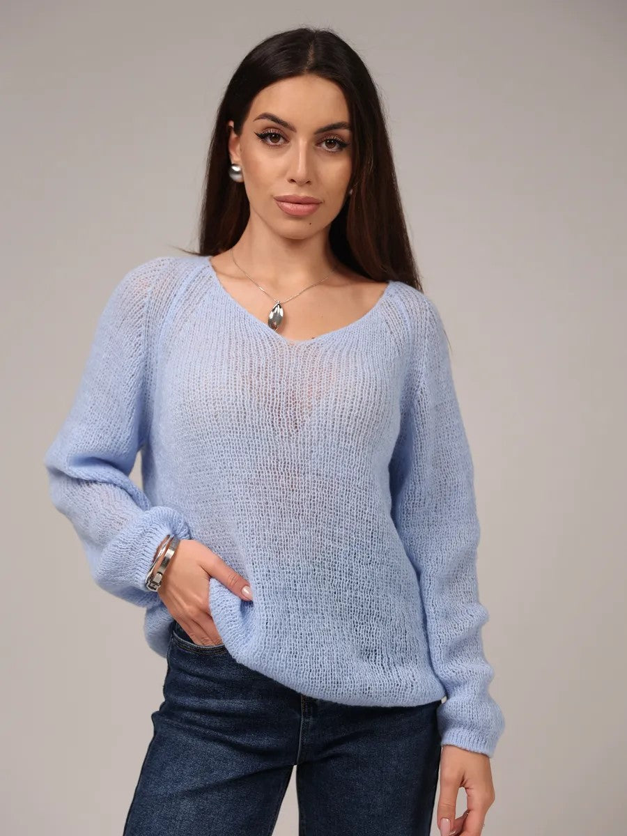 Damen lässiger Pullover mit lässiger Struktur und weichem Material Drune