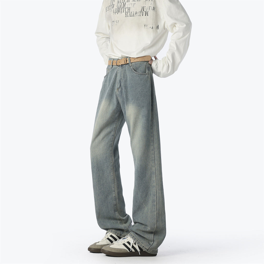 Damen Lässige High-Waist Denim-Hose im Vintage-Stil Drune