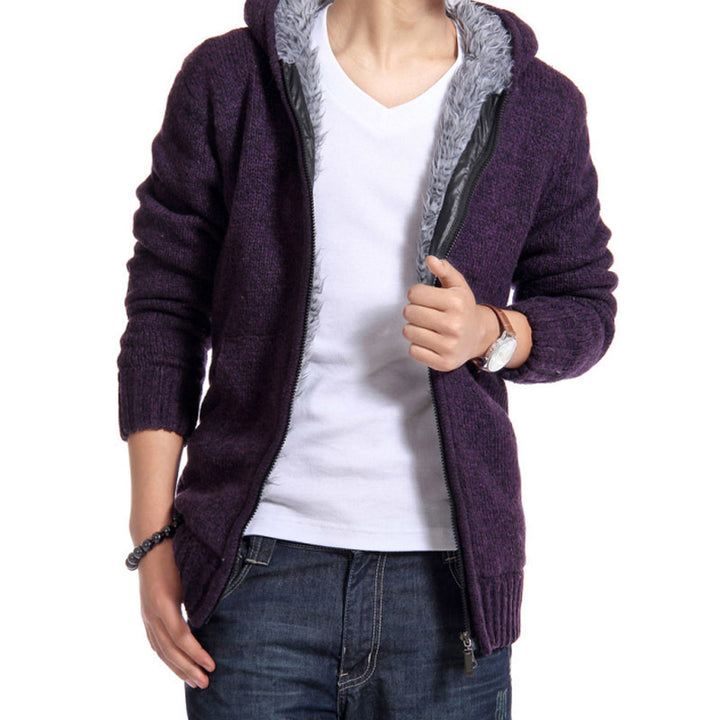 Herren kuschelige Strickjacke mit hochwertigem Innenfutter Drune