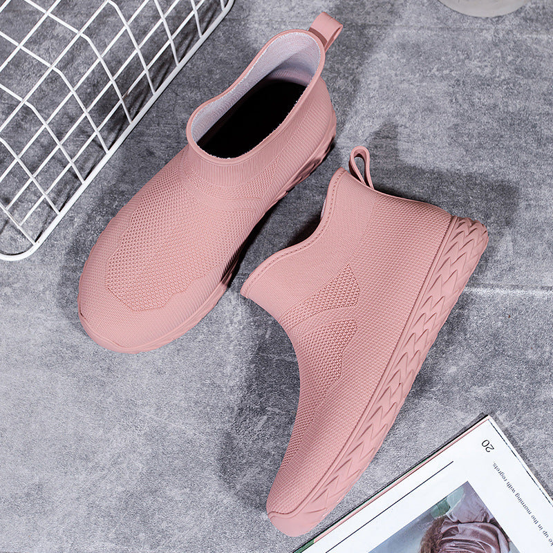 Damen wasserfeste Gummistiefel mit flexiblem Schaft und rutschfester Sohle Drune