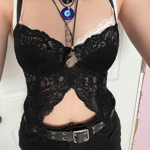 Damen Spitzen-Bustier mit floralem Design und verstellbaren Trägern Drune