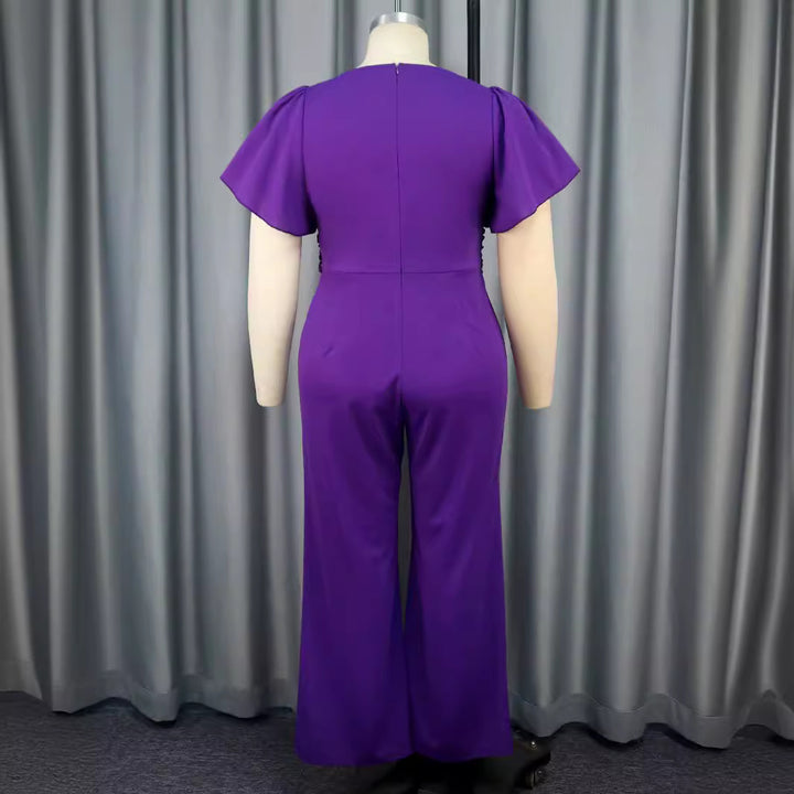 Damen eleganter Jumpsuit mit dekorativer Schleifenapplikation Drune