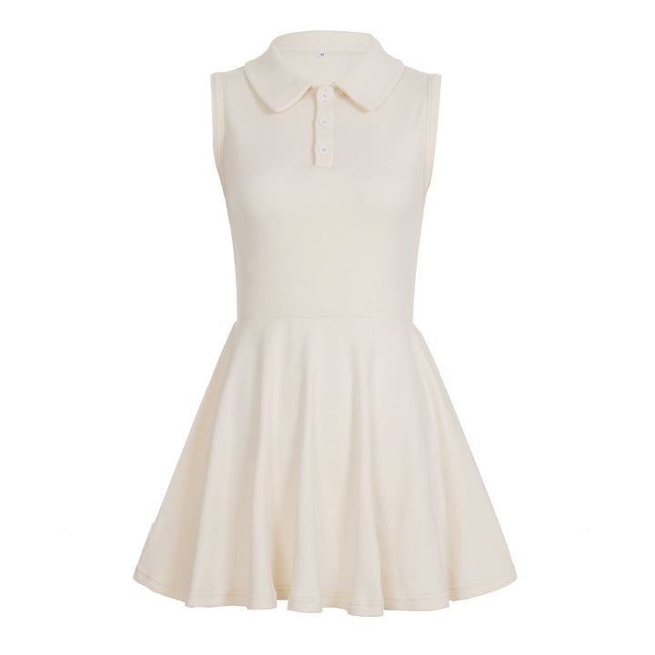 Damen Polo-Kleid mit asymmetrischem Rock und Kragen Drune