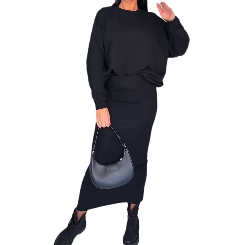 Damen Modisches Sweatshirt und Rock Ensemble Drune
