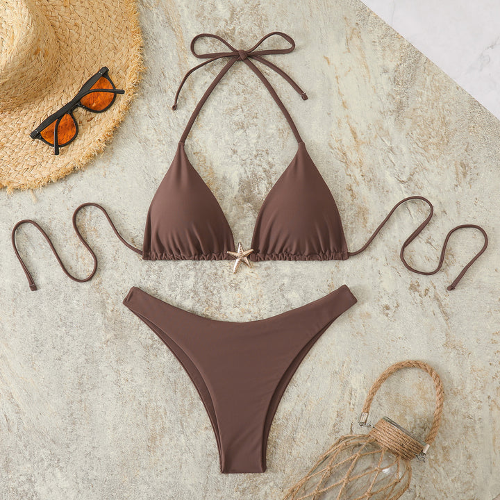 Damen Triangel-Bikini mit modischem Stern-Detail Drune