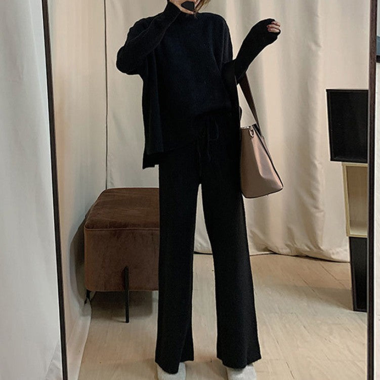Damen lässiges Strickensemble mit weitem Schnitt Drune