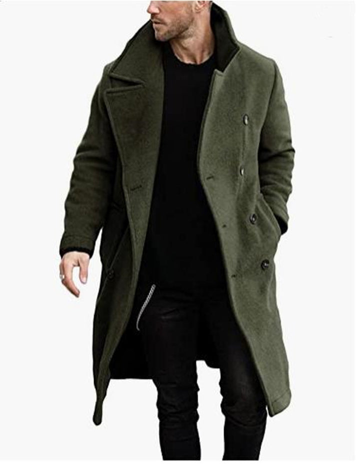 Herren Wollmantel im modernen Doppelknebel-Look Drune