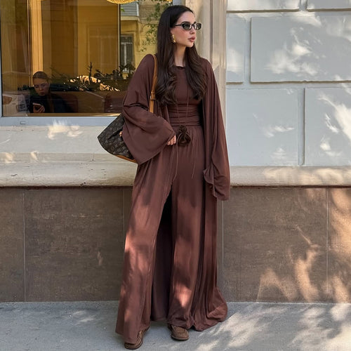 Damen weiter geschnittenes Jumpsuit-Set mit lässigen Ärmeln Drune