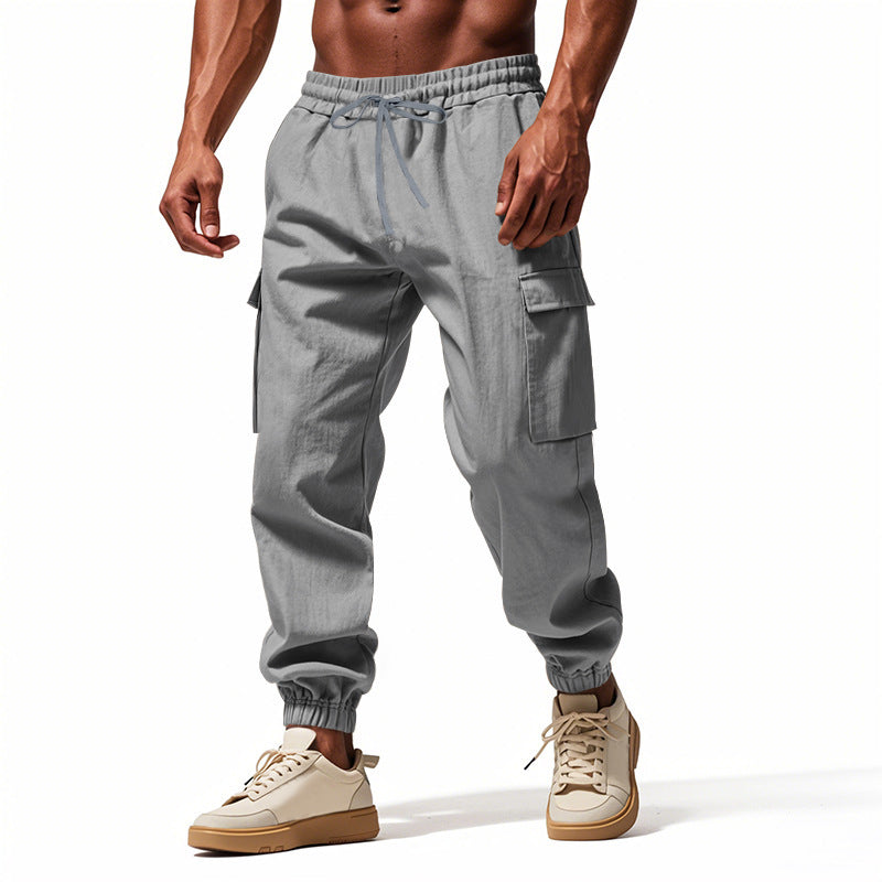 Herren Cargo-Trainingshose mit elastischem Bund und praktischen Seitentaschen Drune