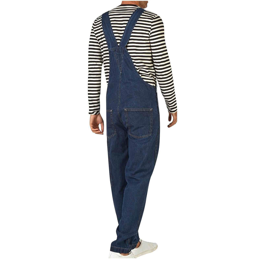 Herren Denim-Latzhose mit verstellbaren Trägern und praktischen Taschen Drune