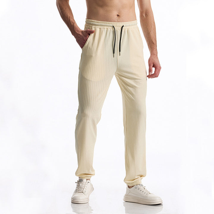 Herren bequeme Activewear-Hose mit elastischem Bund und gestreiftem Design Drune