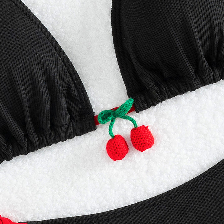 Damen Triangel-Bikini mit verspielten Krawatten und fruchtigem Detail Drune