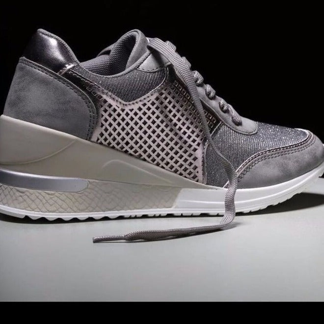 Damen Sneakers mit trendigem Leopardenmuster und speziellem Wedge-Design Drune