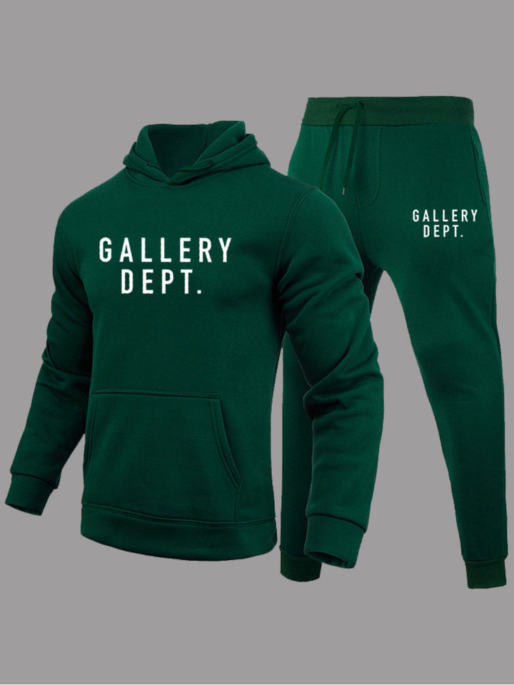 Herren Sweatshirt und Jogginghose Set mit modernem Logo Drune