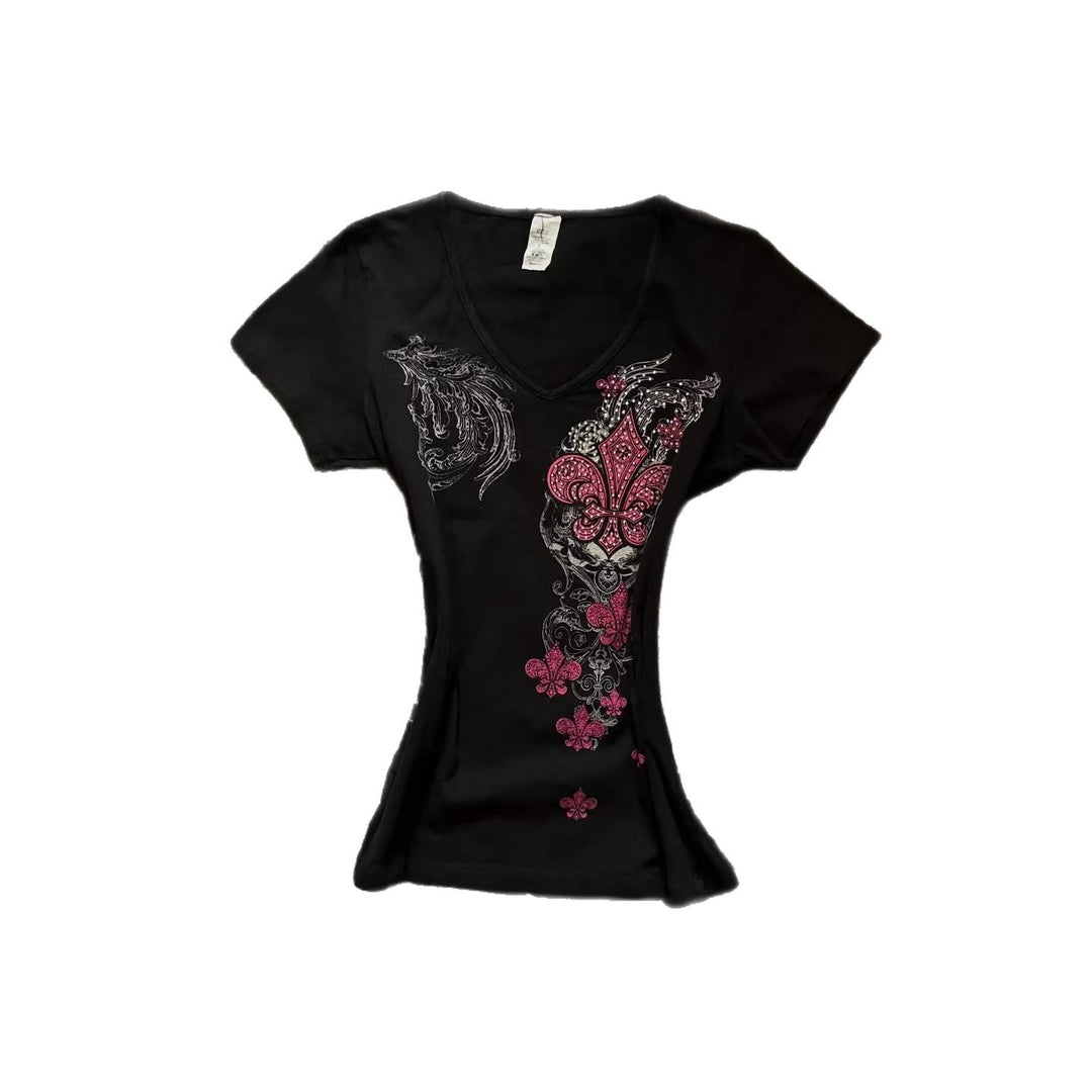 Damen T-Shirt mit einzigartigem floralem Design Drune