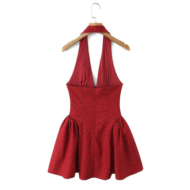 Damen Neckholder-Kleid mit schmeichelndem Schnitt und eingearbeiteten Falten Drune