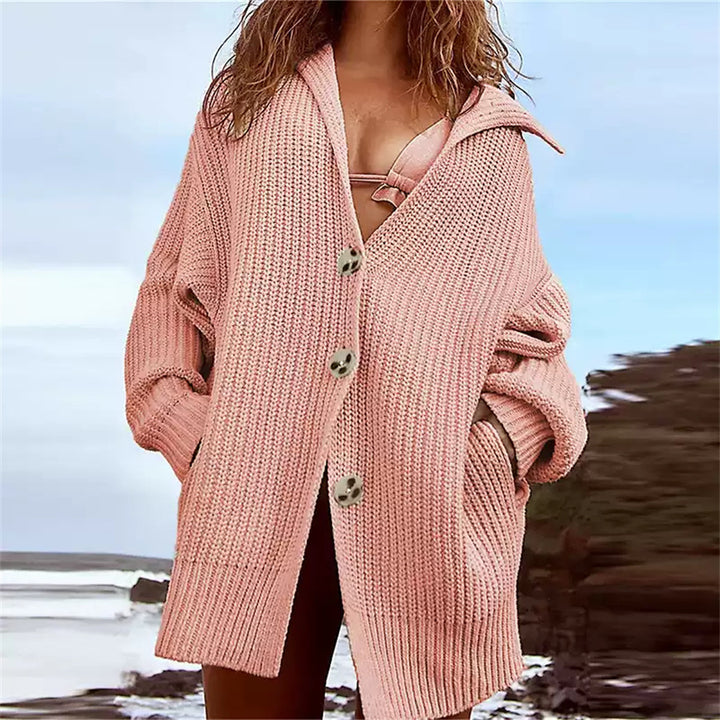 Damen Strickjacke mit eleganter Knopfakzentuierung und lässigem Schnitt Drune