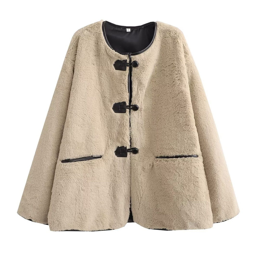 Damen Oversized Teddyjacke Drune