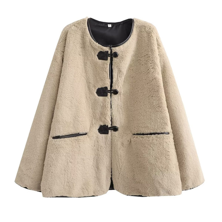 Damen Oversized Teddyjacke Drune
