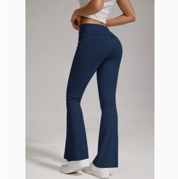 Damen nan hochgeschnittene Stretch-Flare-Yogahose mit formendem Bund Drune