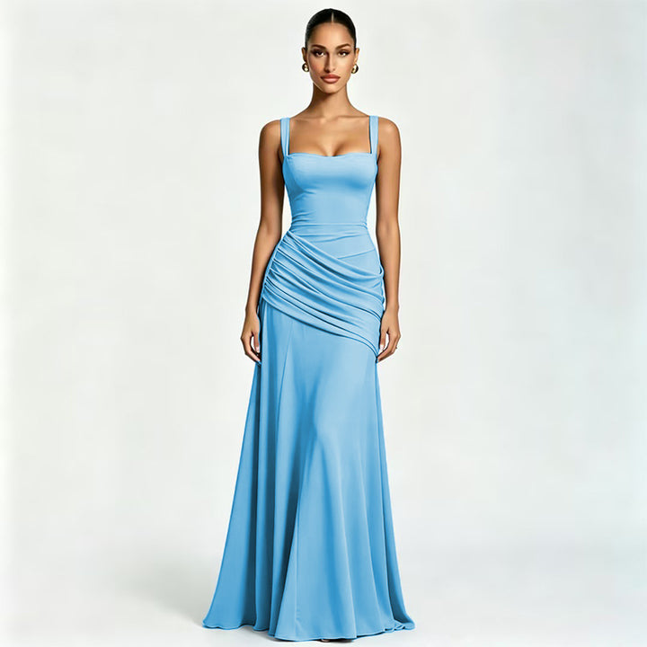 Damen Maxikleid mit innovativem Drapierungseffekt und elegantem Schnitt Drune