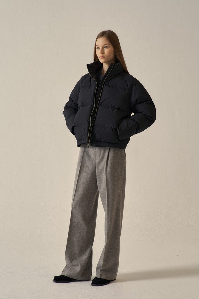 Damen Steppjacke mit hohem Kragen und seitlichen Taschen Drune