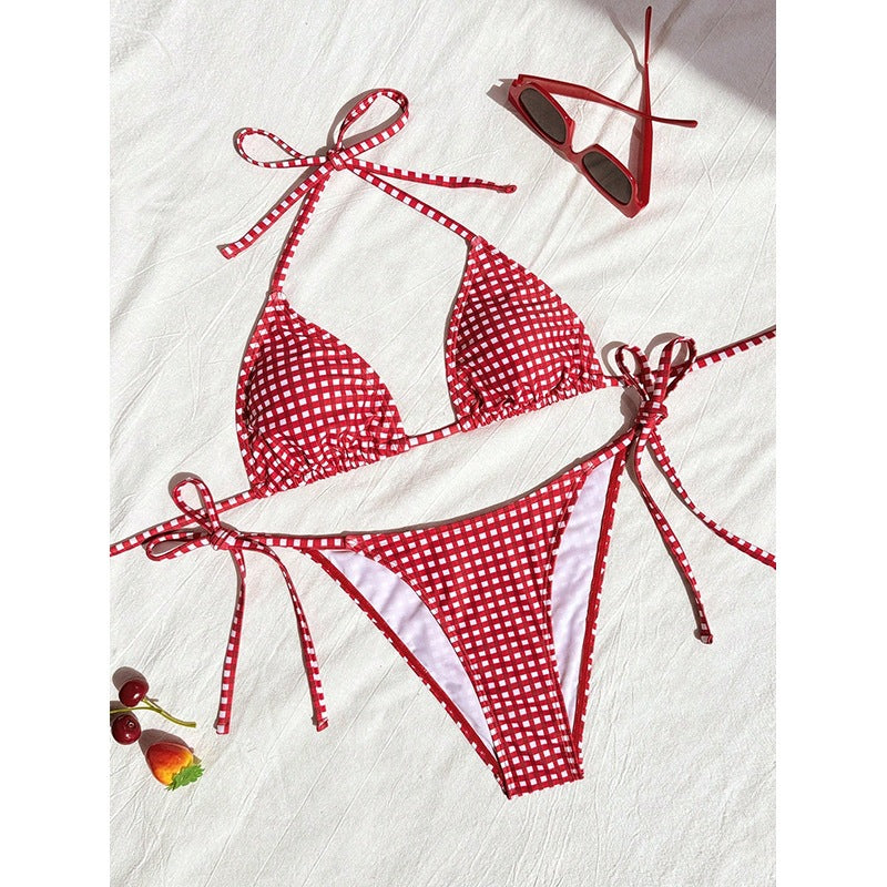 Damen Triangel-Bikini mit trendigem Leopardenmuster Drune