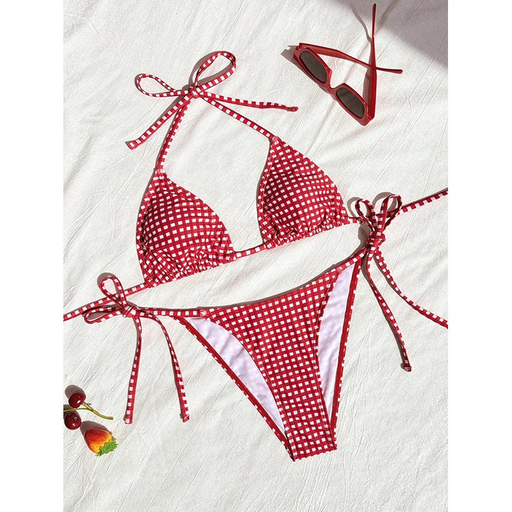 Damen Triangel-Bikini mit trendigem Leopardenmuster Drune