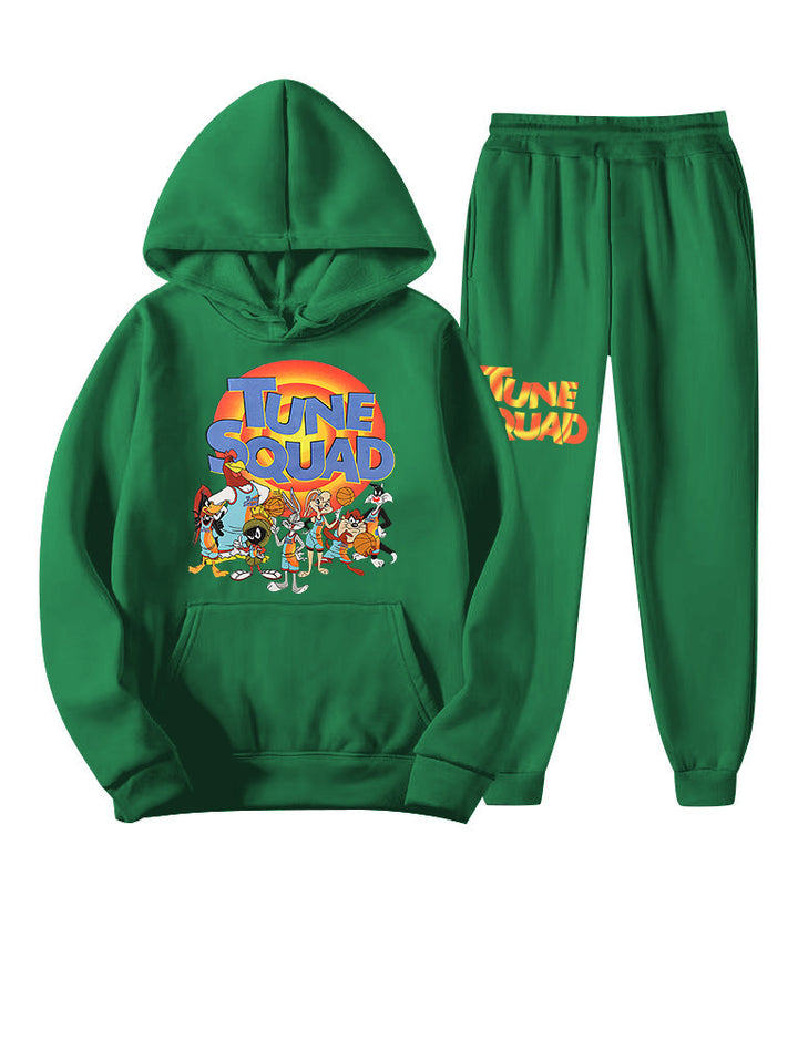 Damen Hoodie und Jogginghose Set mit auffälligem Tuneschrige-Design Drune