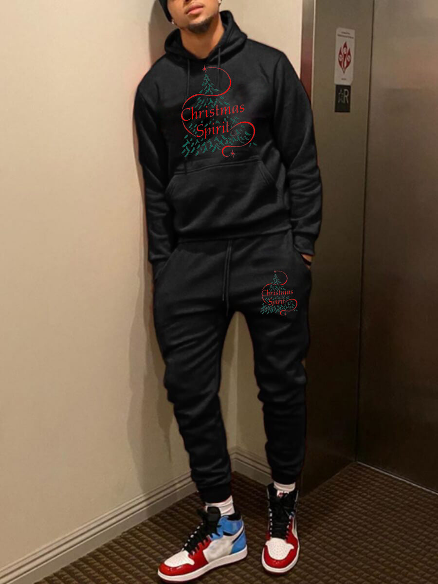 Damen Weihnachts-Hoodie und Jogginghose Set mit festlichem Grafikdesign Drune