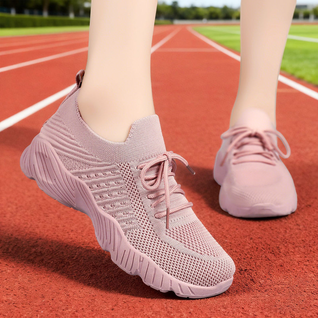 Damen nan gestrickter Slip-On Sneaker mit sockenähnlichem Schaft und dämpfender Profillaufsohle Drune