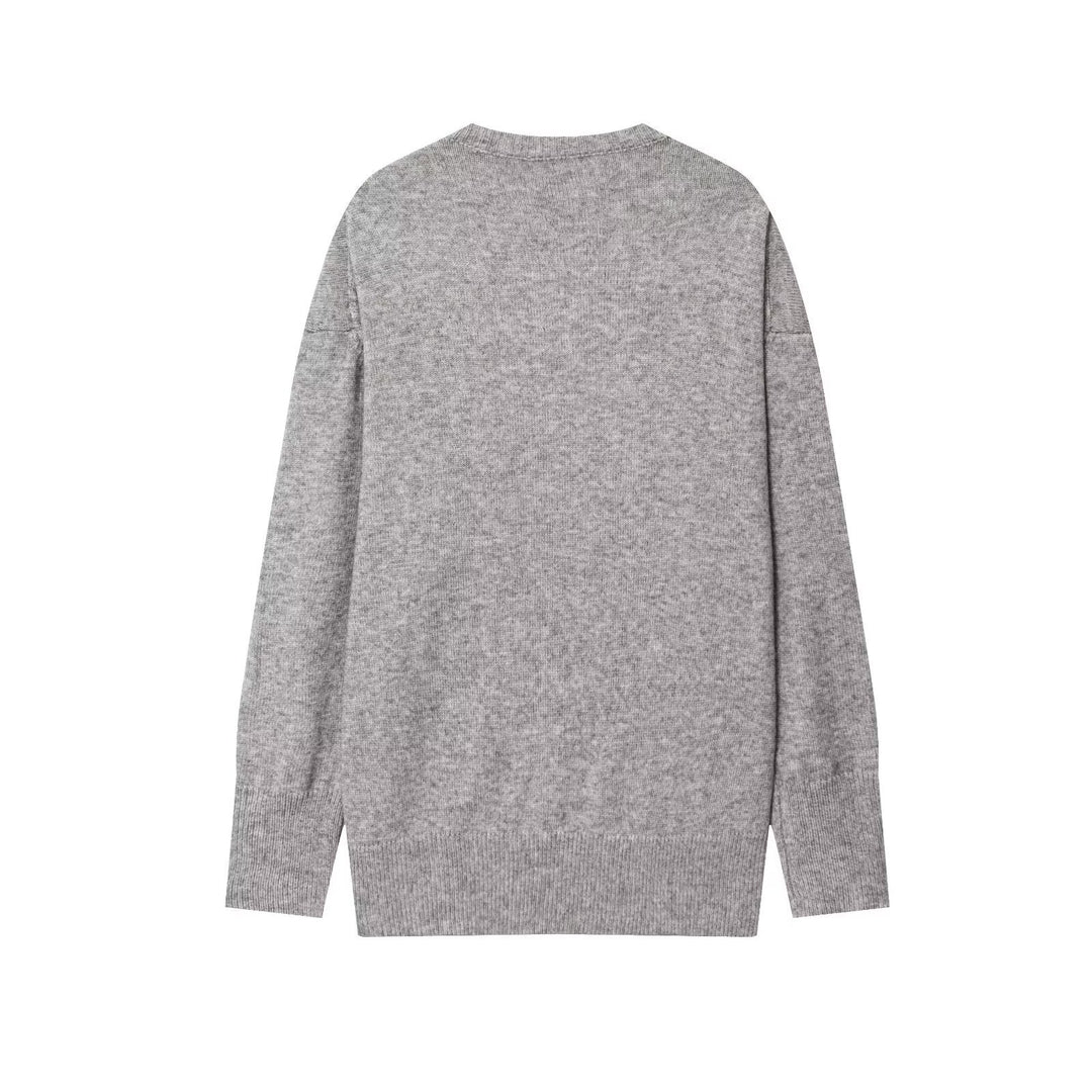 Damen Viskose Pullover mit V-Ausschnitt und lässigem Schnitt Drune