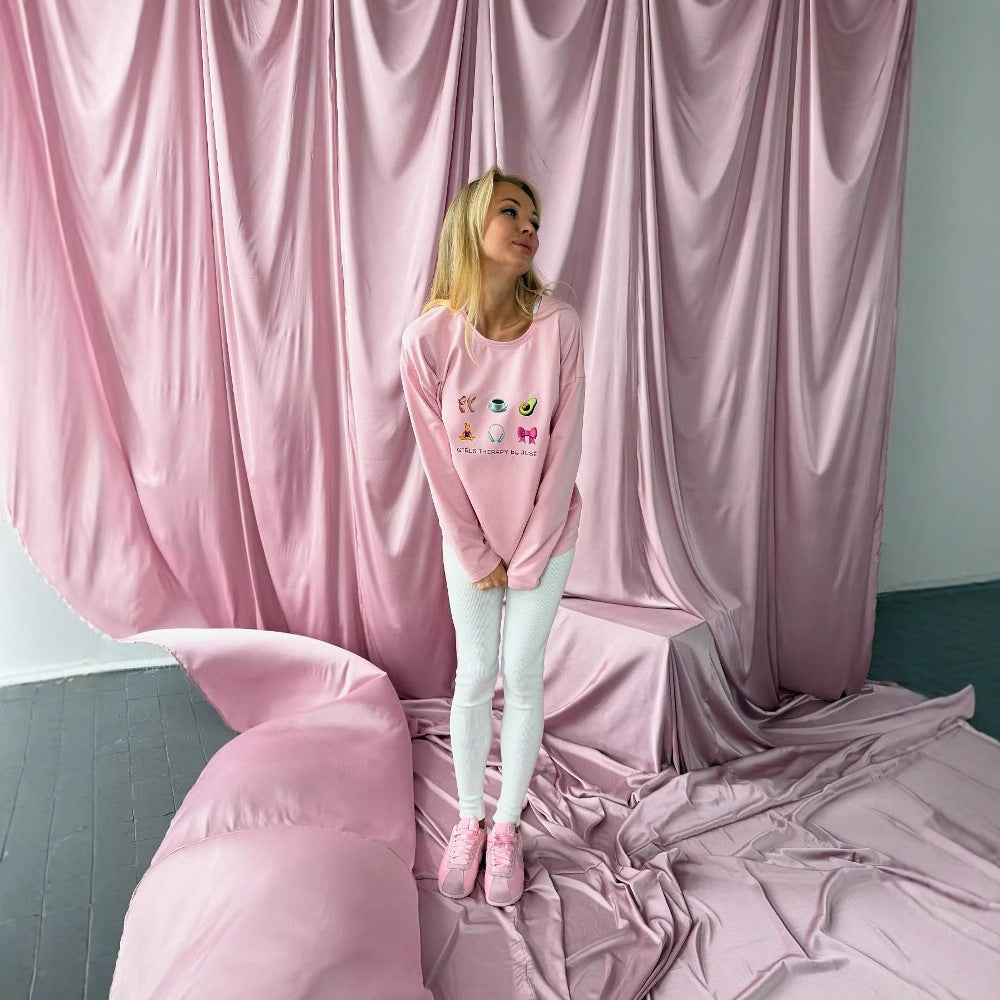 Damen lässiges Sweatshirt mit kreativem Motiv Drune