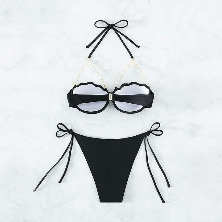 Damen Push-Up-Bikini mit Muschel-Design Drune