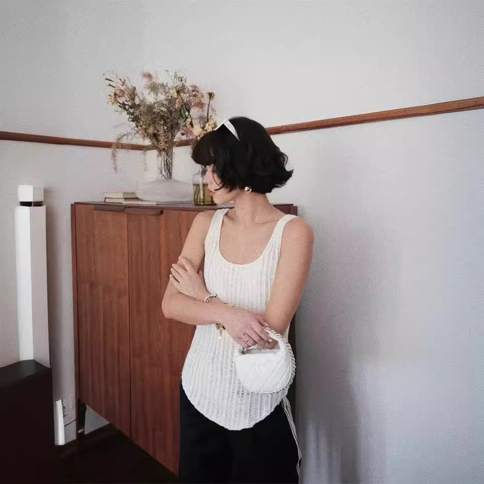 Damen Leichtes Strickoberteil mit raffiniertem Muster und modischem Schnitt Drune