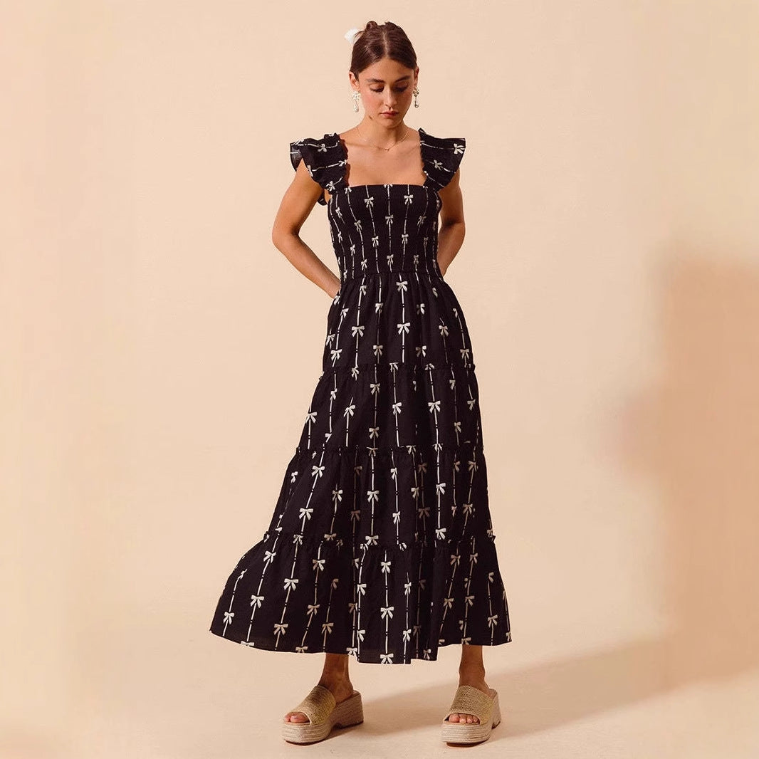 Damen Maximal voluminöses Wickelkleid mit Rüschendetails Drune