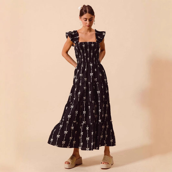 Damen Maximal voluminöses Wickelkleid mit Rüschendetails Drune