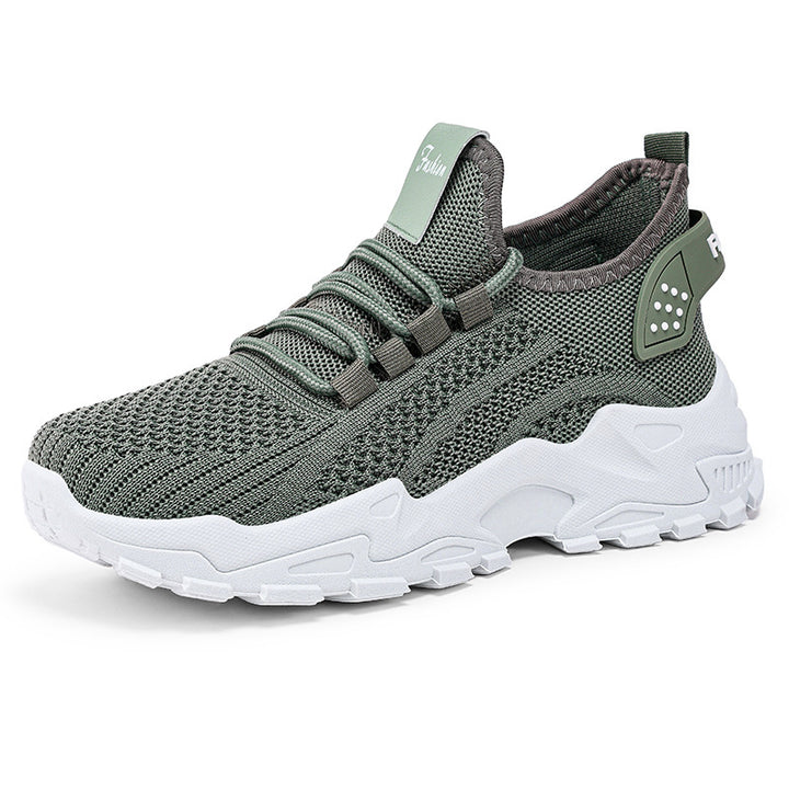 Unisex nan atmungsaktive Strick-Sneaker mit dicker Profilsohle und elastischem Slip-on Drune