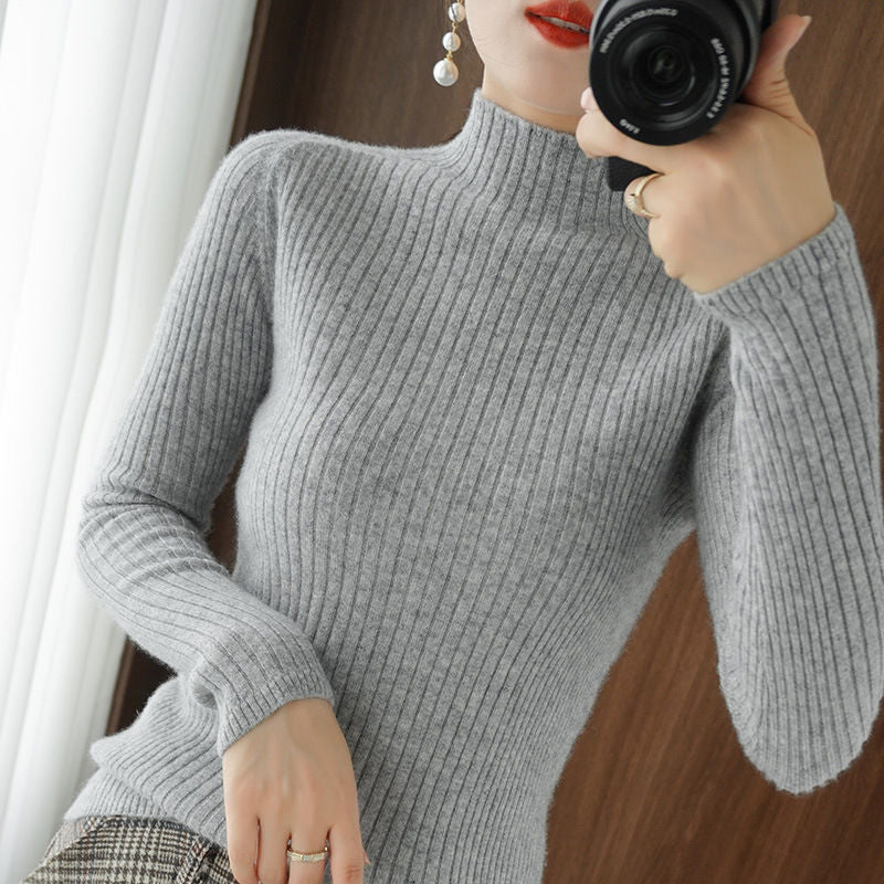 Damen Eleganter und figurschmeichelnder Rollkragenpullover Drune