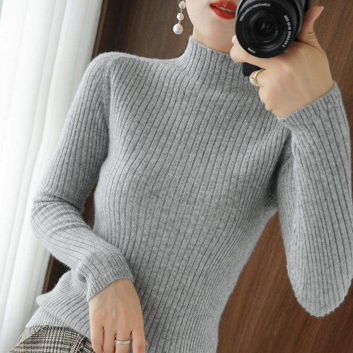 Damen Eleganter und figurschmeichelnder Rollkragenpullover Drune