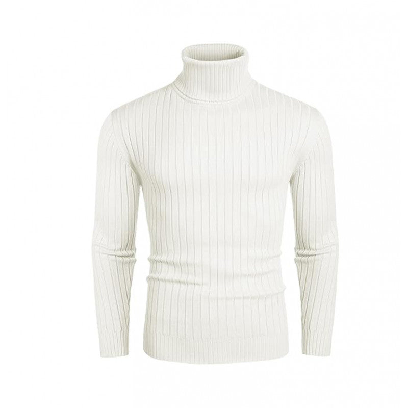 Herren nan gerippter Rollkragenpullover aus Feinstrick mit taillierter Silhouette Drune