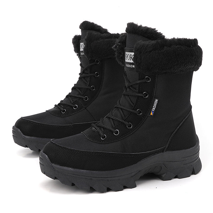 Damen winterliche Outdoor-Stiefel mit wärmeisolierendem Futter und rutschfester Sohle Drune